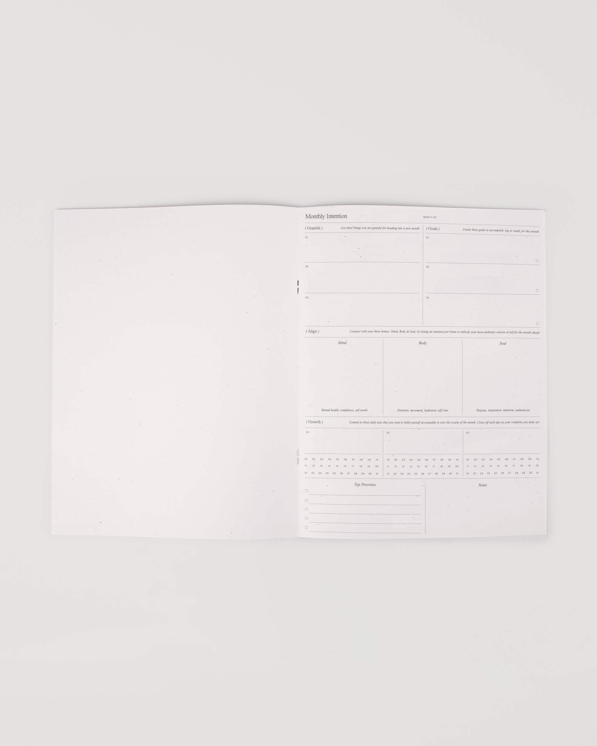 Minimalist Month Planner by Wilde House