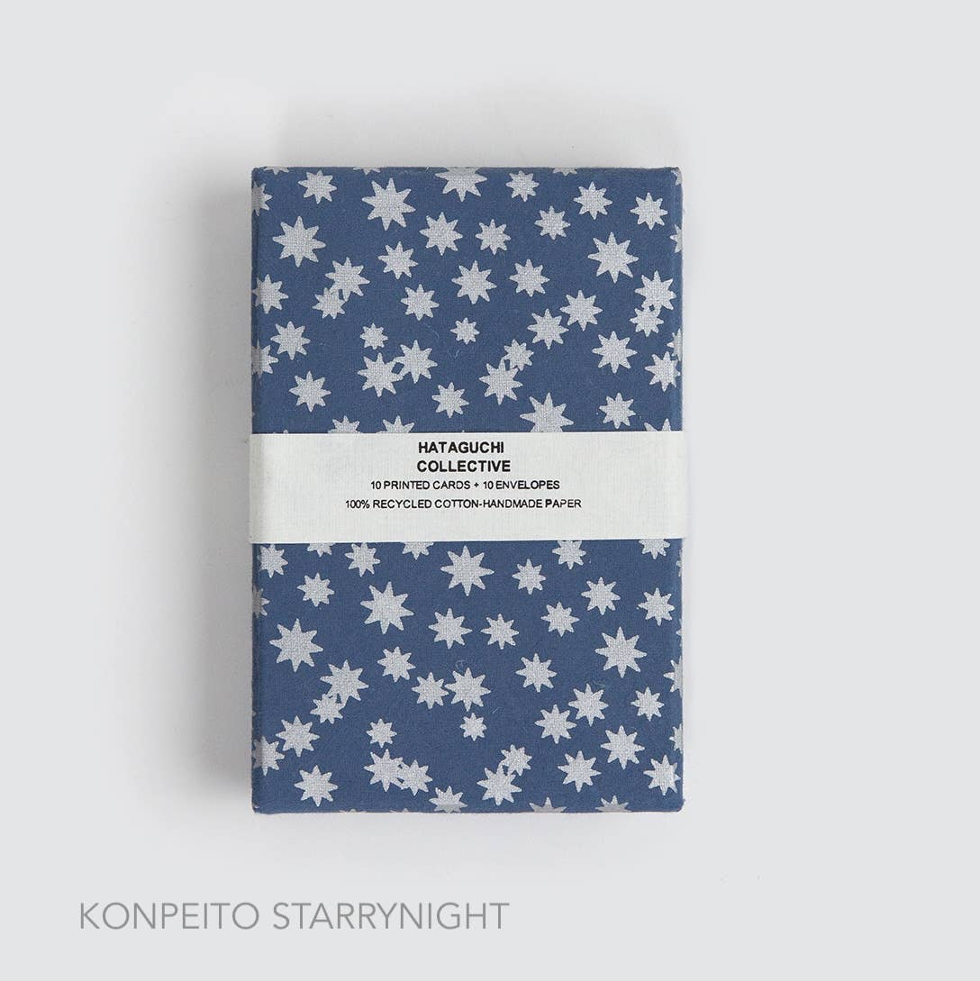 Handmade Greeting Card Set in Box / Konpeito Starry Night