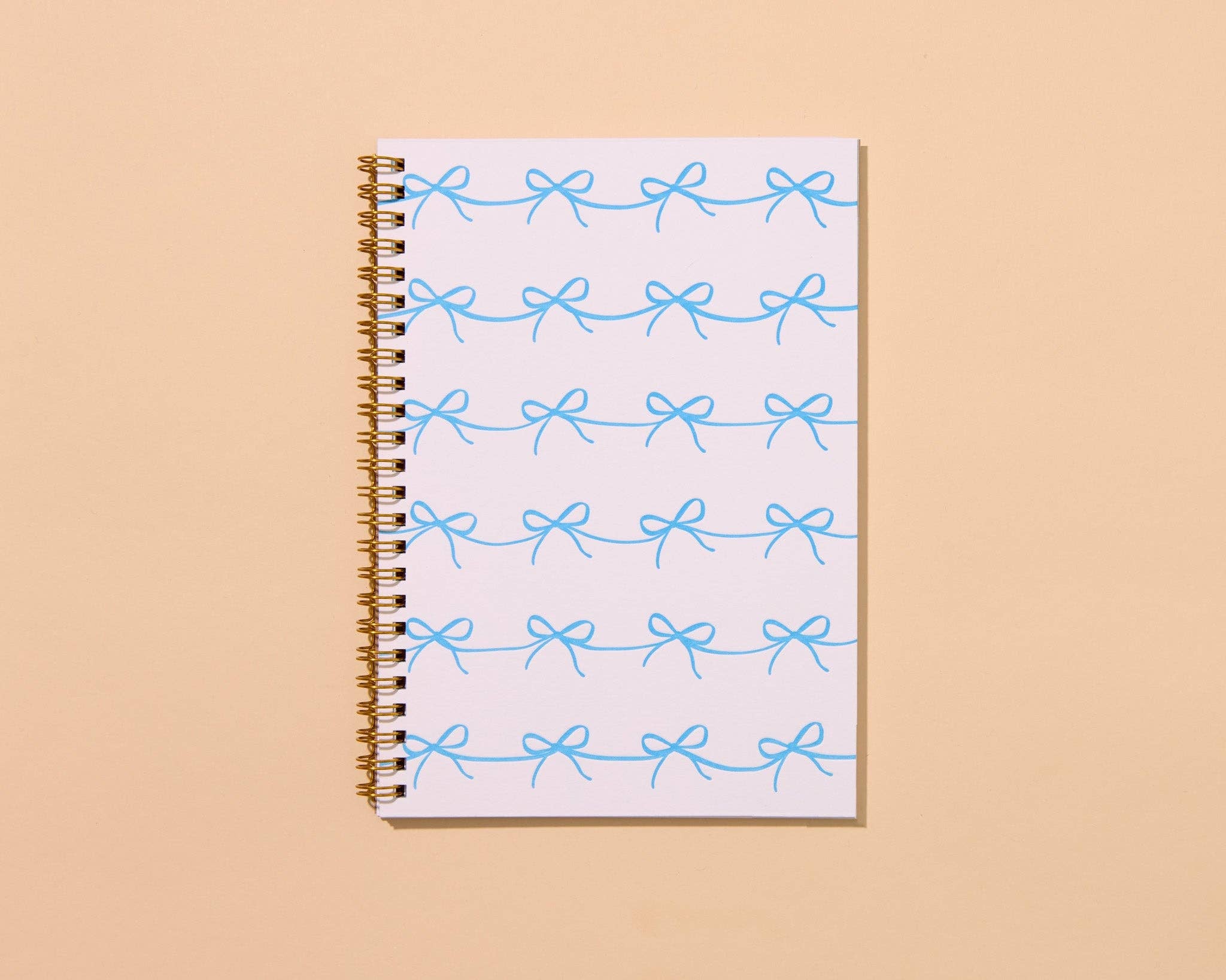 Letterpress A5 Spiral Notebook / Bows
