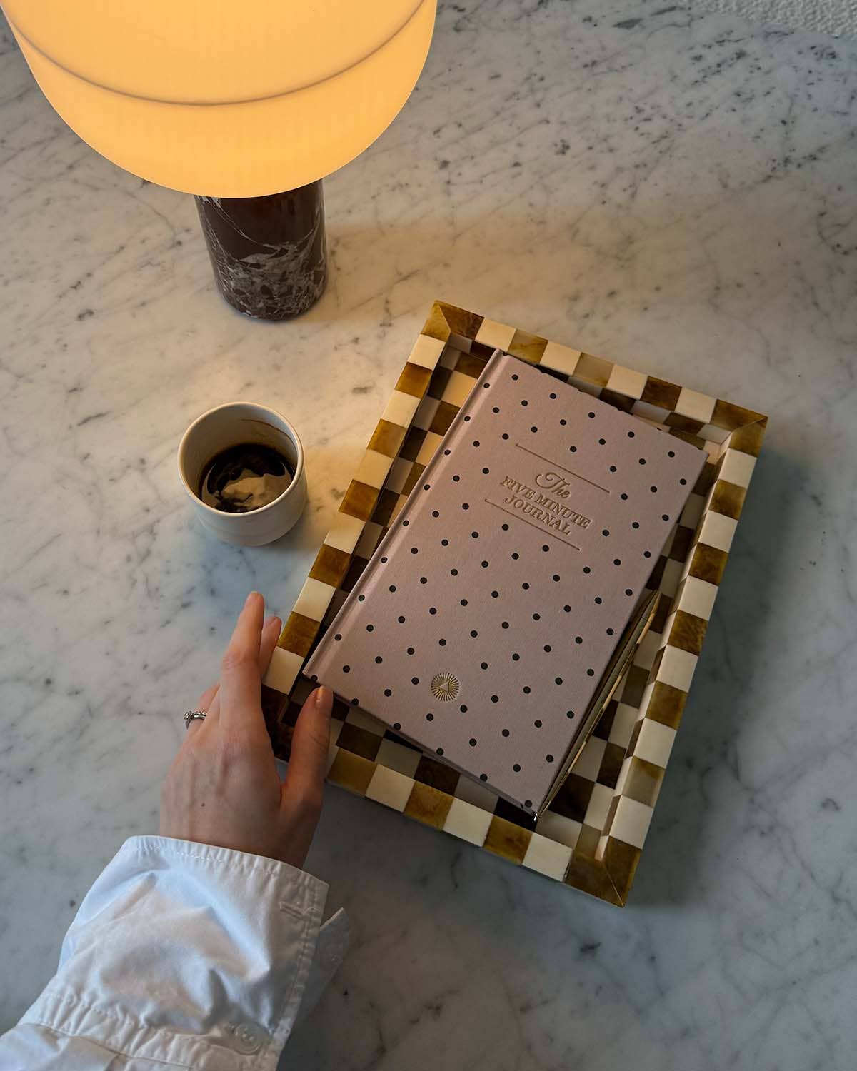 The Five Minute Journal / Beige Polka Dot