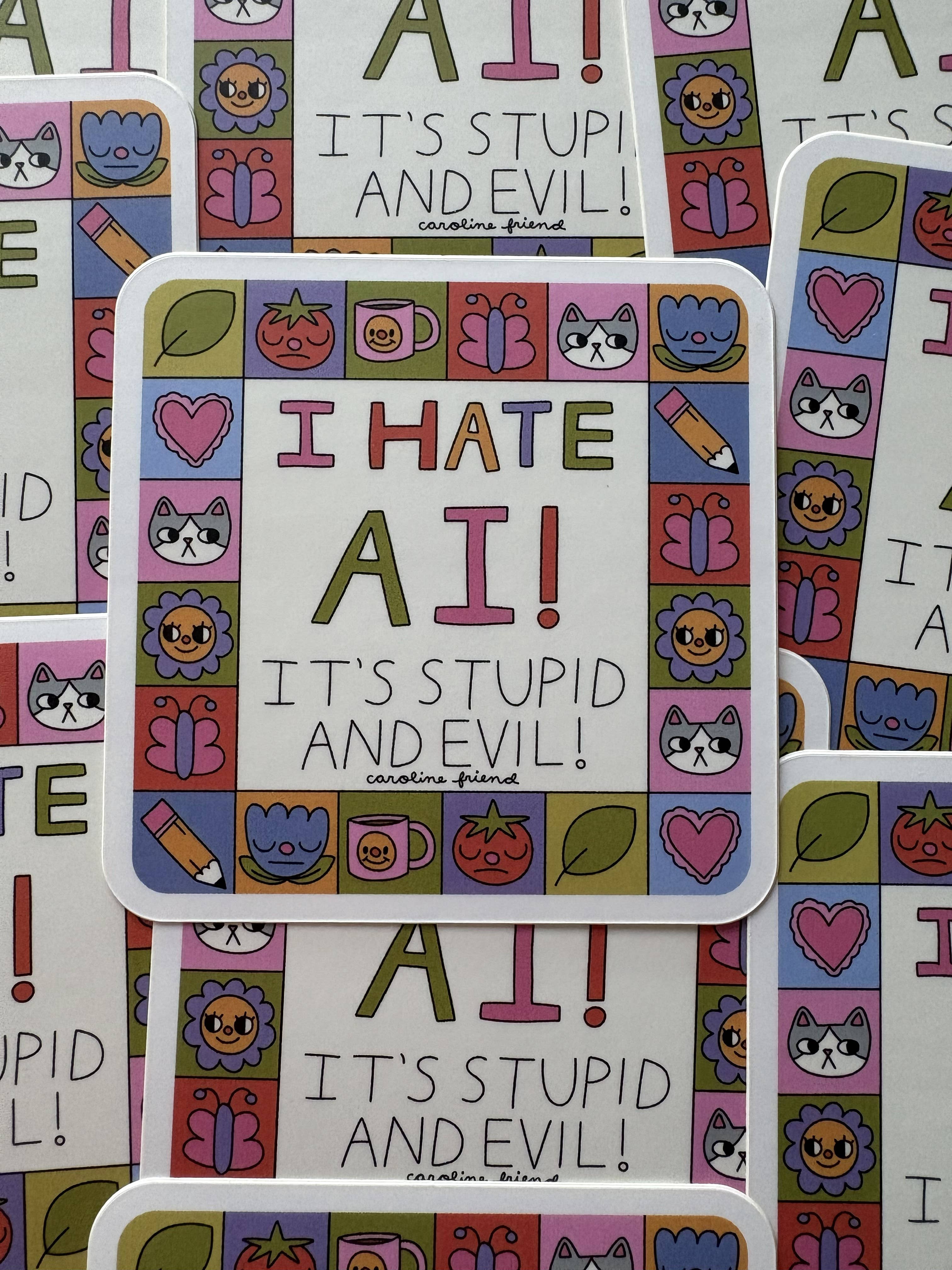 I Hate AI Sticker