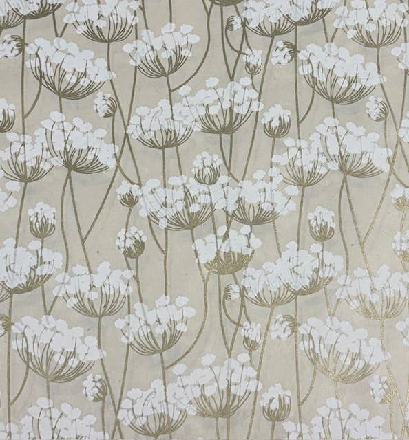 handmade gift wrap / white and cream flowers