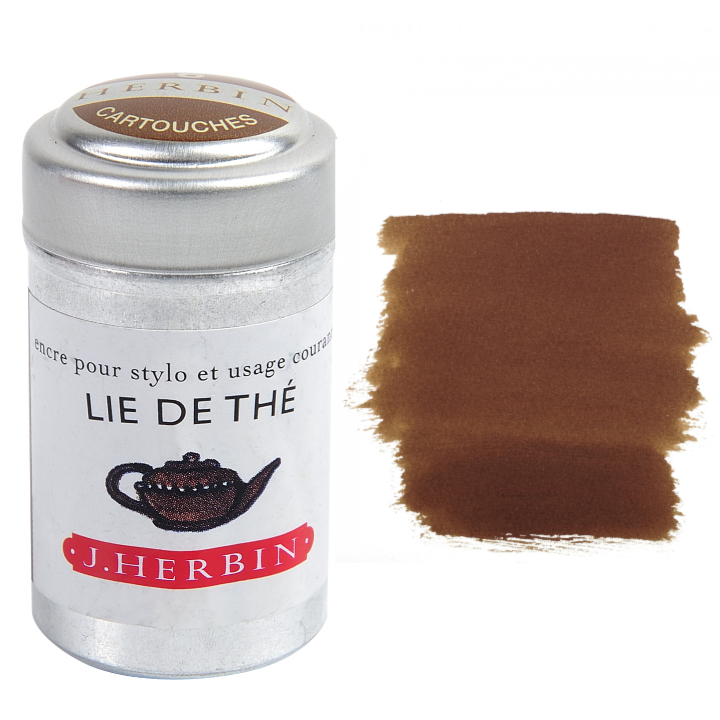 Herbin Fountain Pen Ink Cartridges / Tin of 6 / Various colors