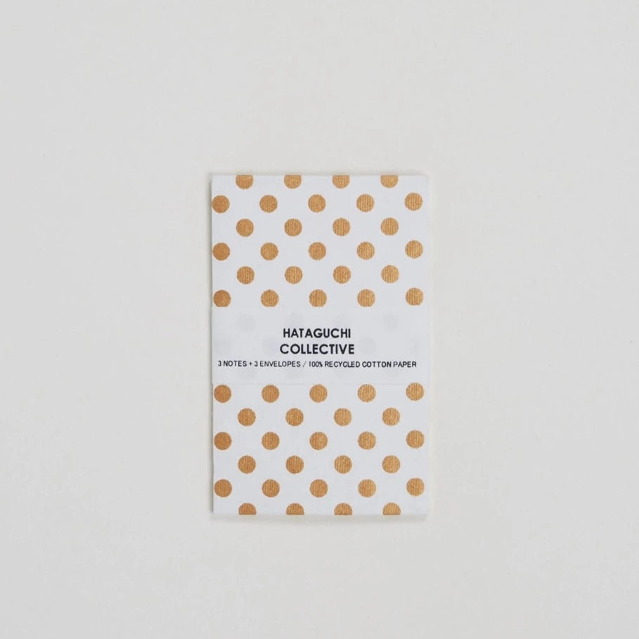 Small Envelope and Notecard Set / Gold Dot