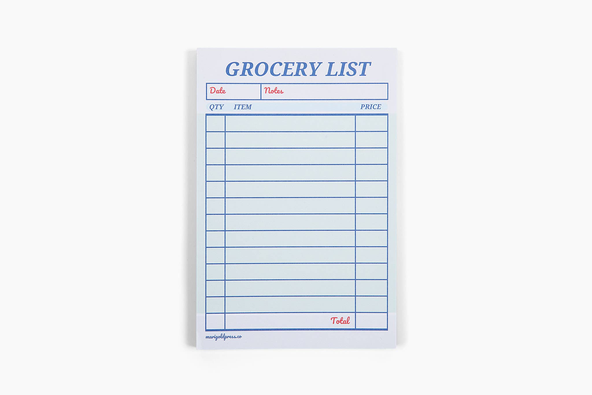 Guest Check Notepad Grocery List