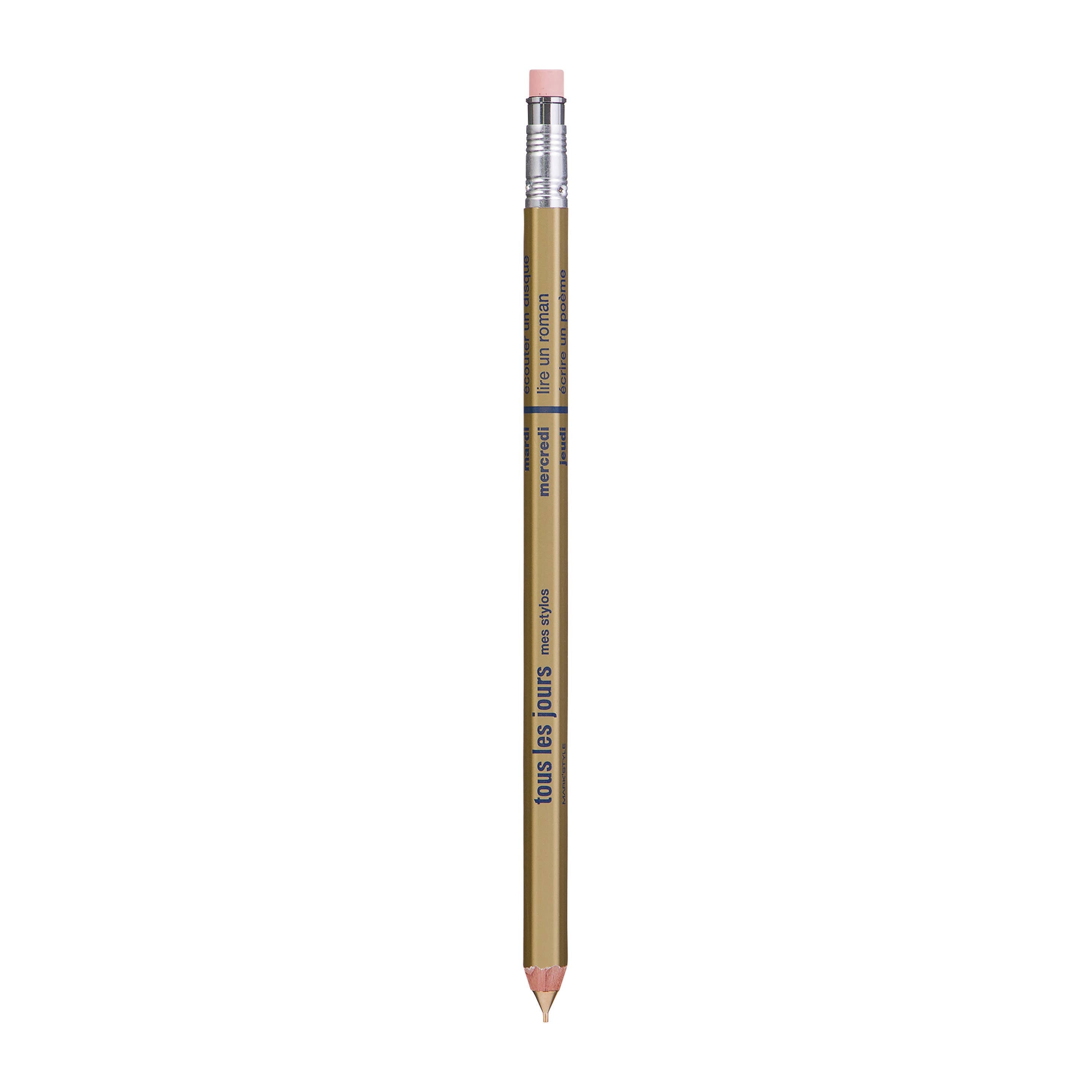 MARK'STYLE Mechanical Pencil with Eraser / tous les jours / various colors
