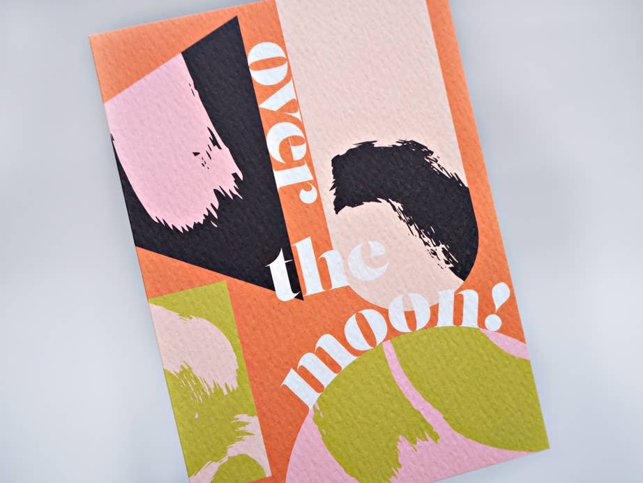 Bowery Over the Moon Card