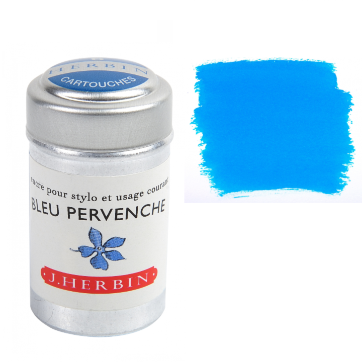 Herbin Fountain Pen Ink Cartridges / Tin of 6 / Various colors
