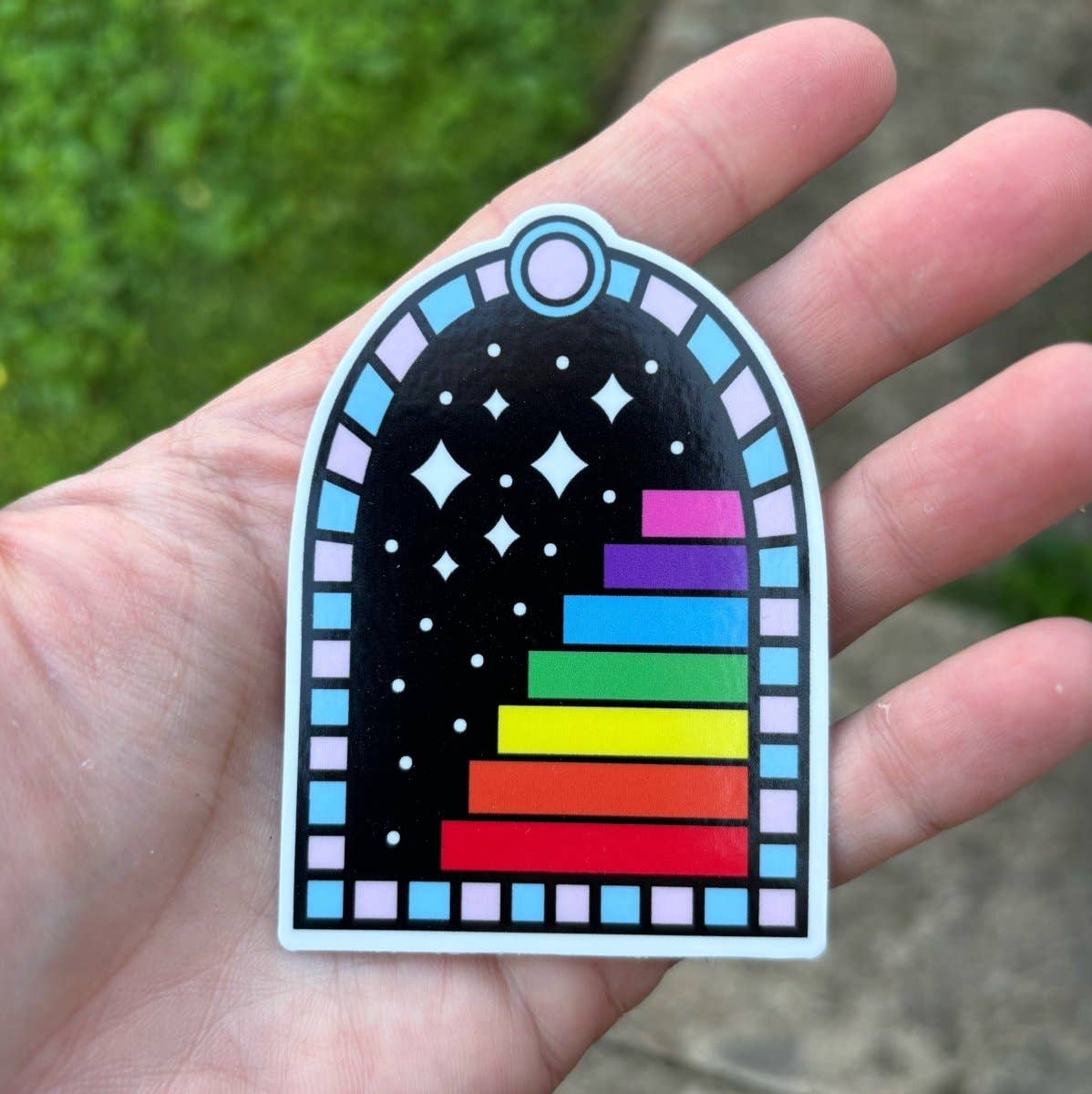 Rainbow portal sticker