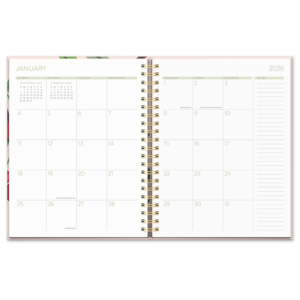 2026 Fruit & Flora Extra-Large Spiral Planner