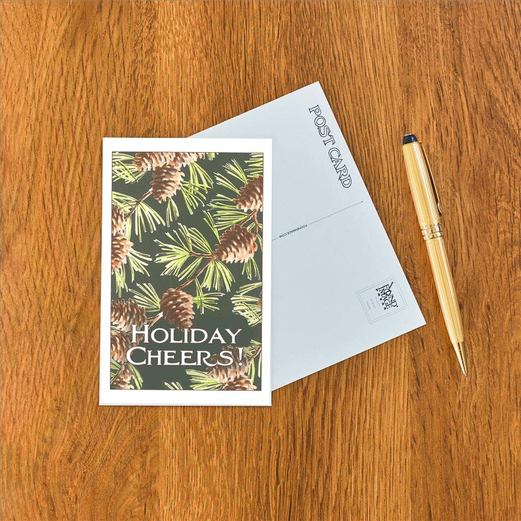 Pine Cone Wrapping Paper Postcard