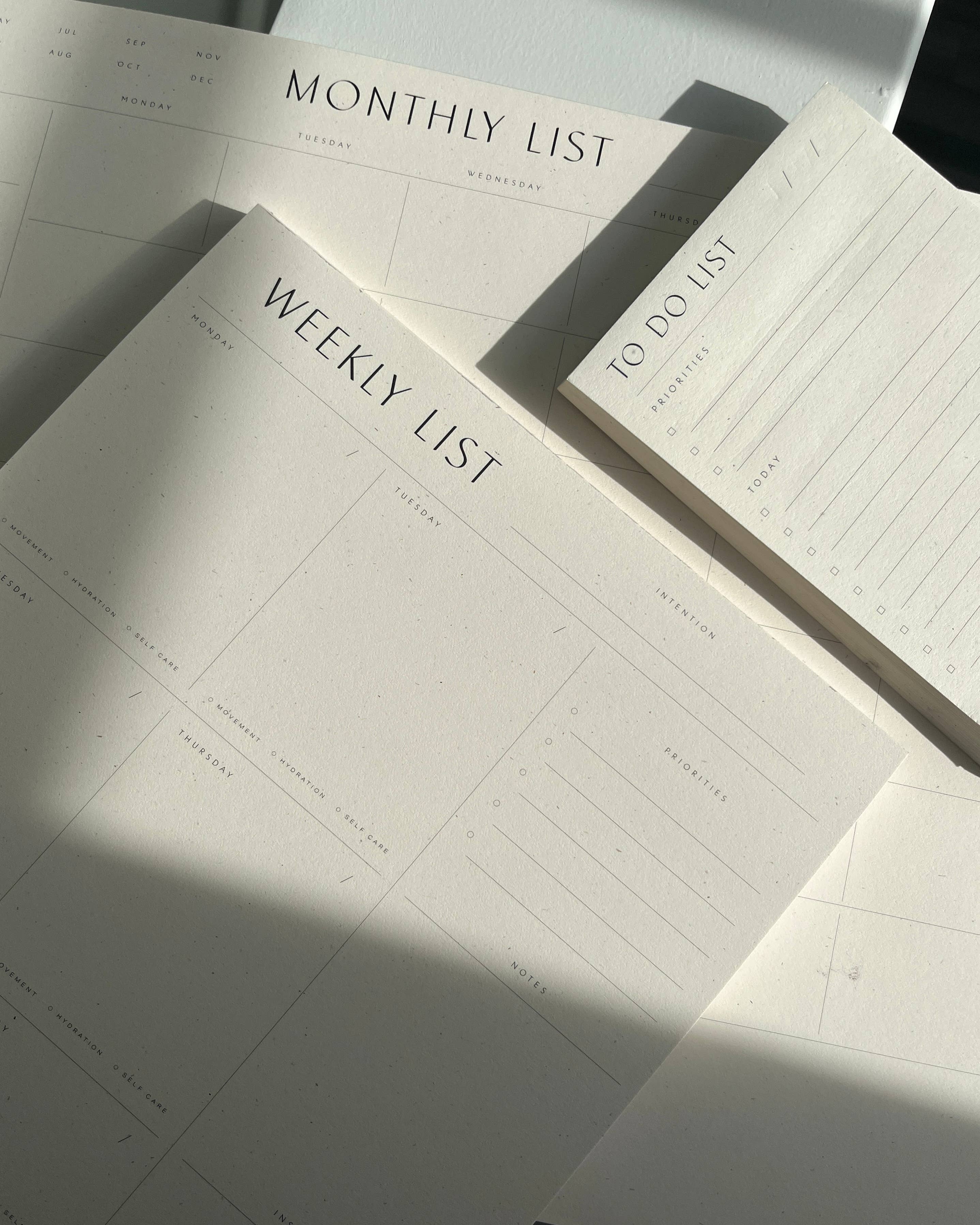 Weekly List Pad by Wilde House