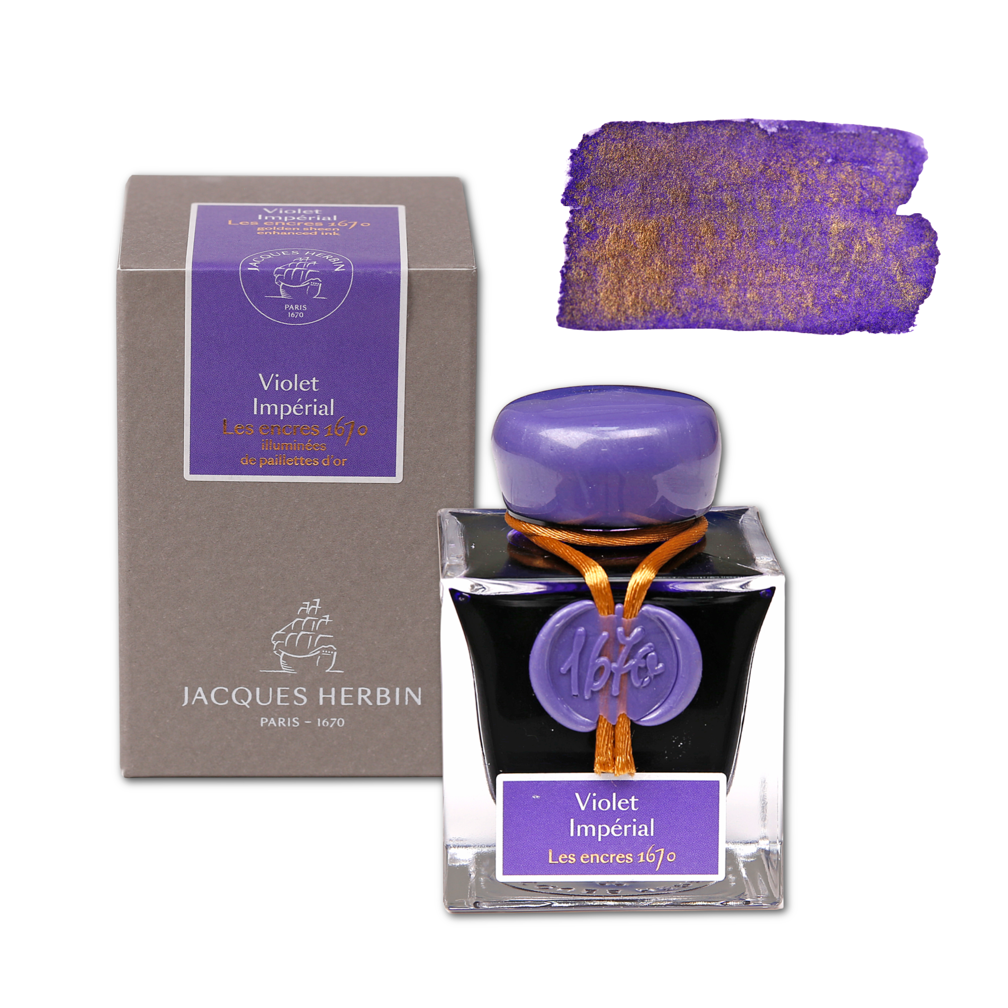 Herbin 1670 Ink with Gold Shimmer / 50ml / Various Colors