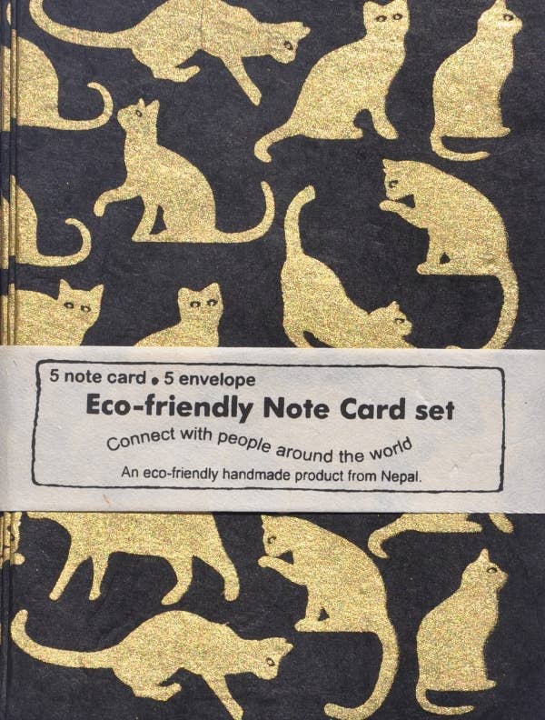 Lokta Notecard Set / Cats