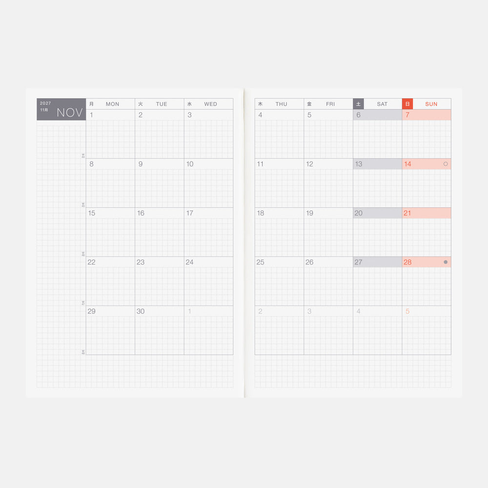 Hobonichi Techo 2027 / A5 Cousin Book / English