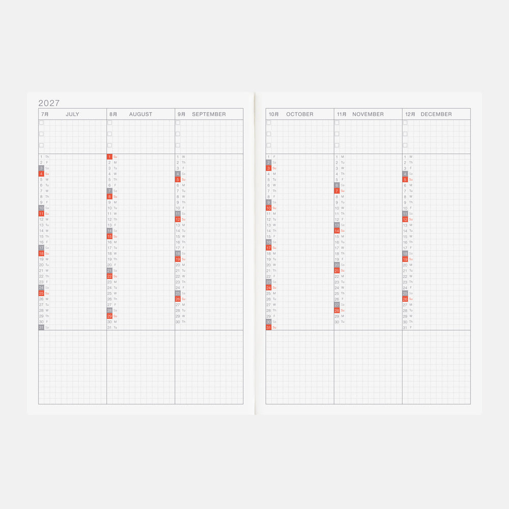 Hobonichi Techo 2027 / A5 Cousin Book / English