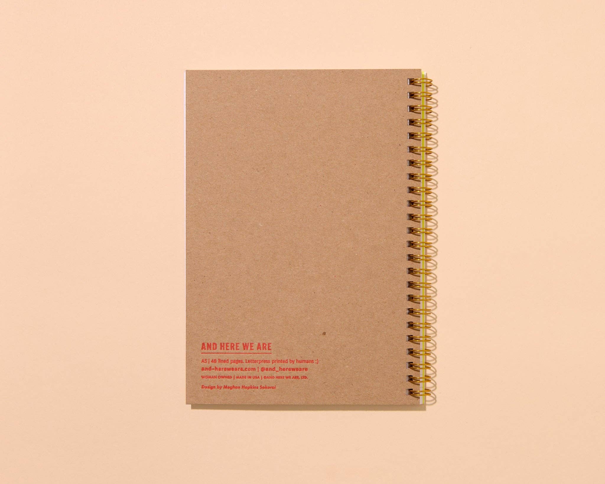 Letterpress A5 Spiral Notebook / Sardines