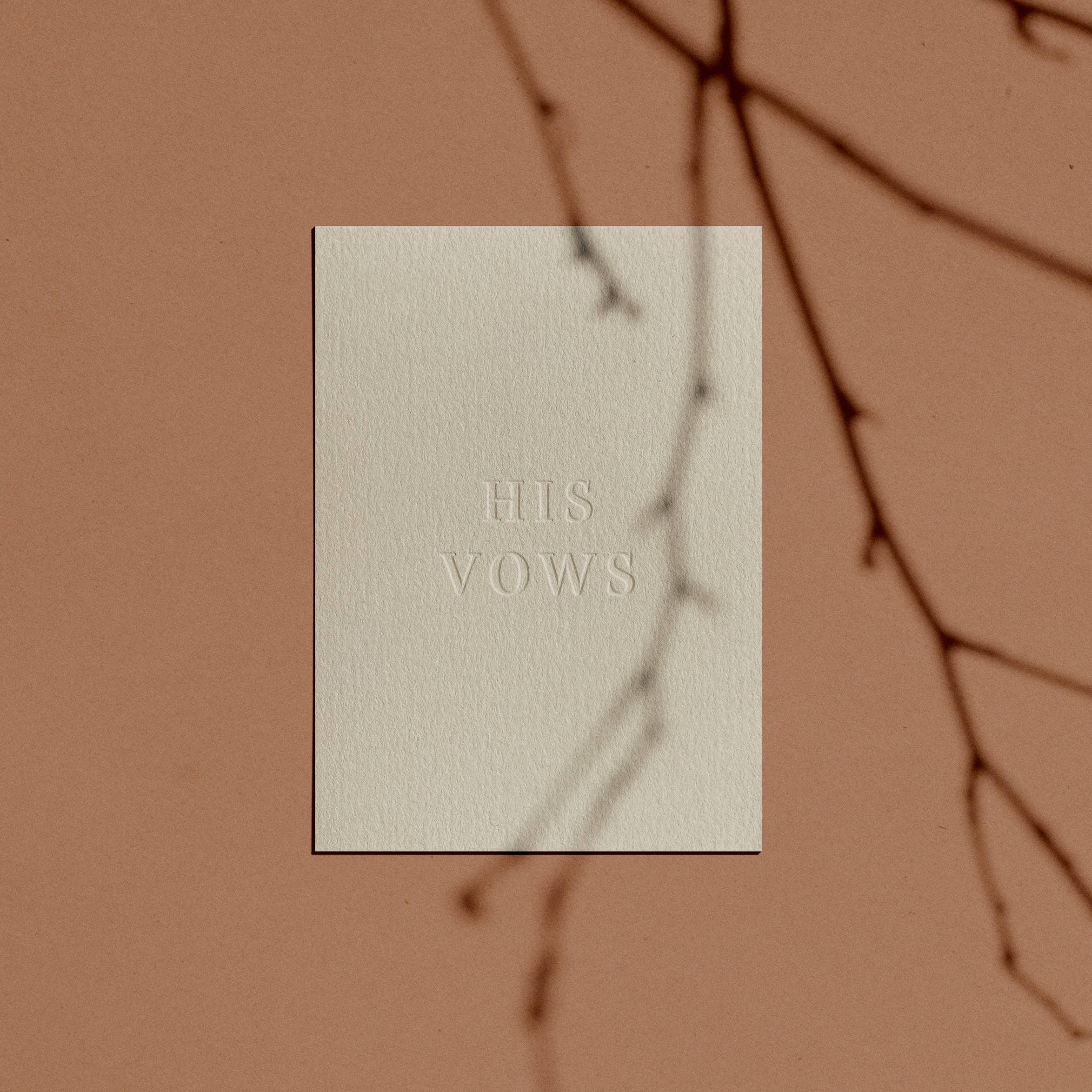 His Vows Letterpress Card Booklet