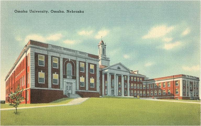 Omaha University Postcard