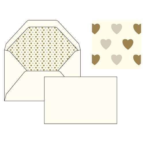 Rossi 1931 Letterpress Gold Foil Flat Card Letter Sets