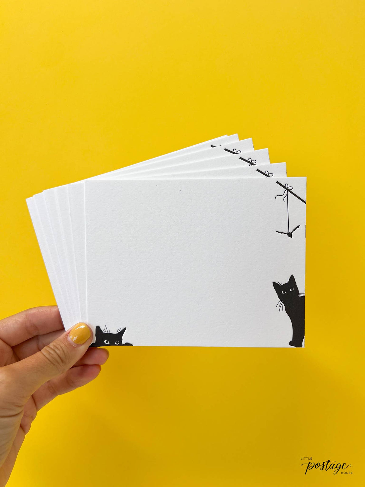 Cats and Bats Letterpressed Stationery Set