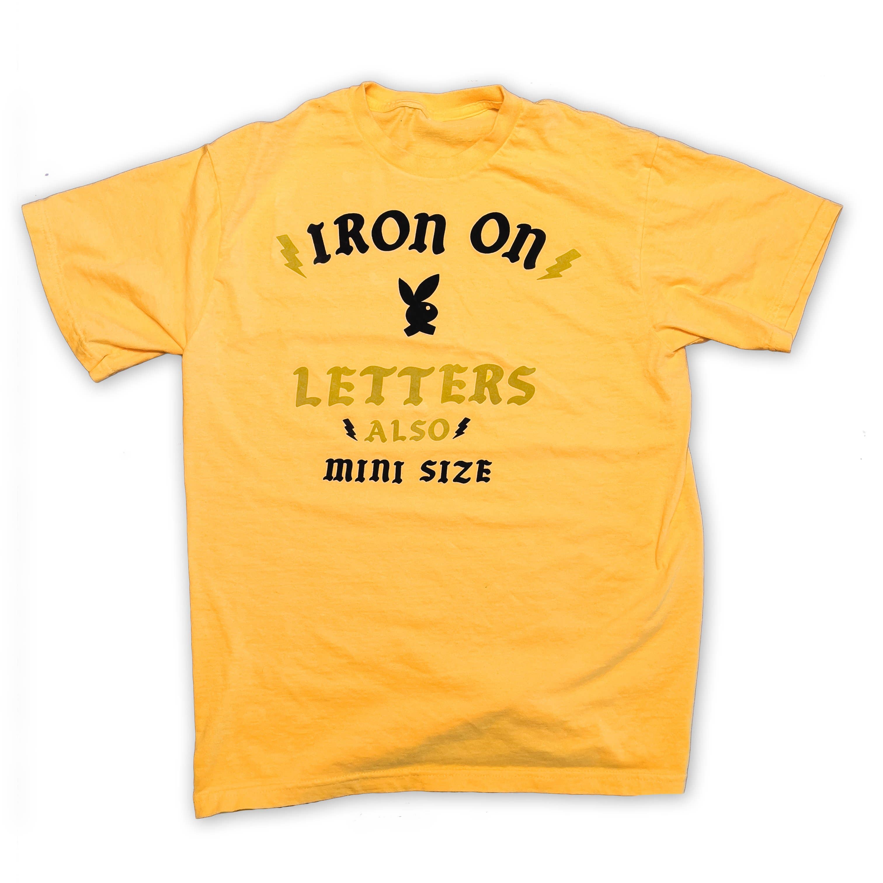 Iron-on Flocked Letter Sets/ Mini Red