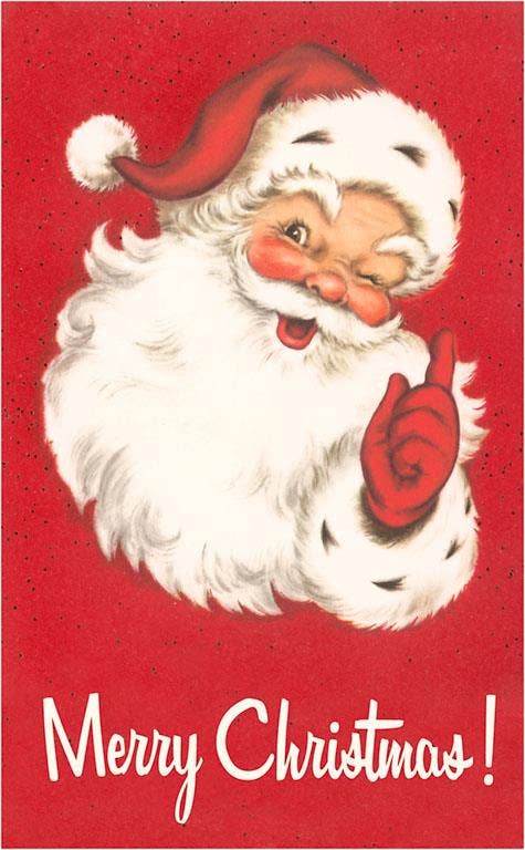Winking Santa Claus Postcad