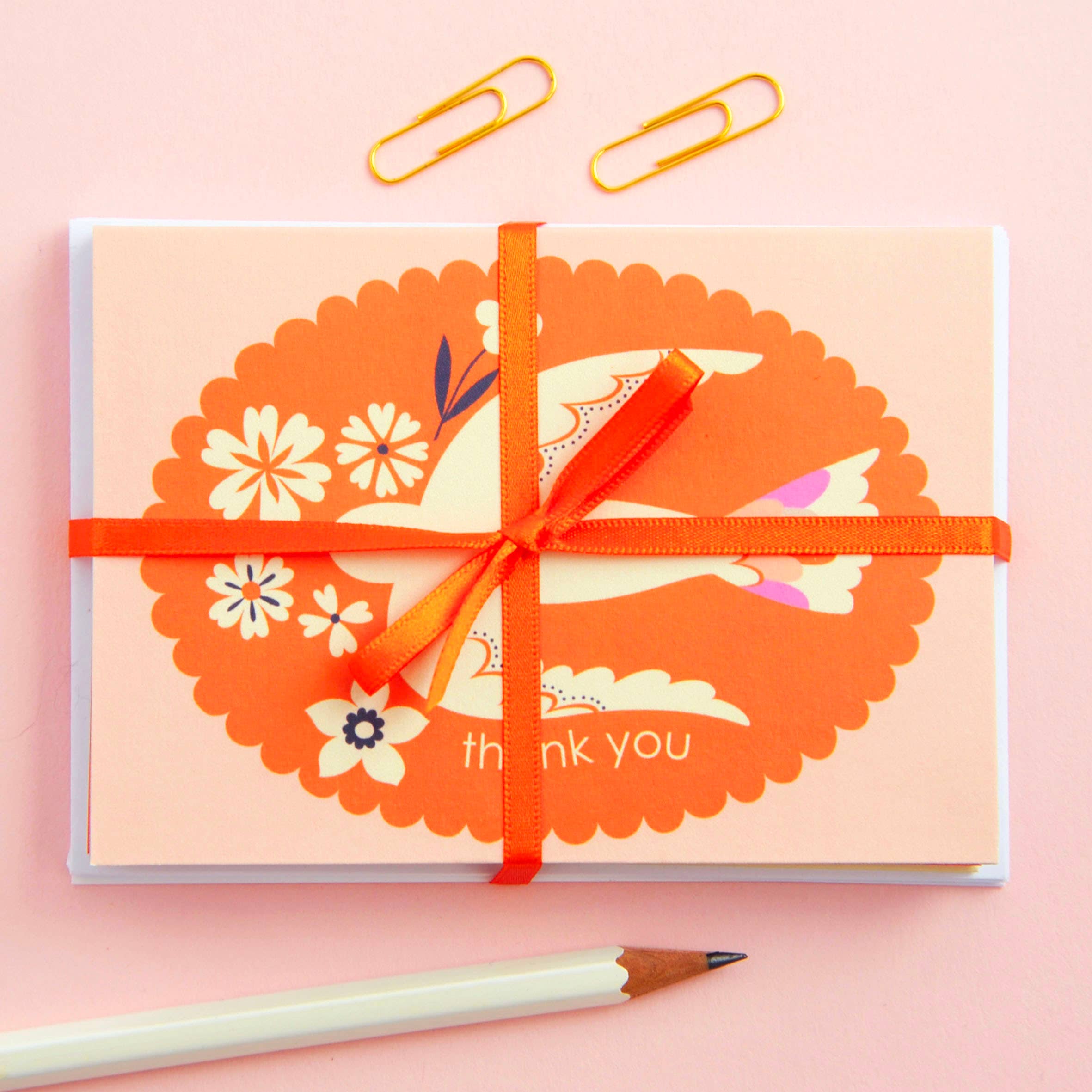 Birds & Borders Thank You Card Set