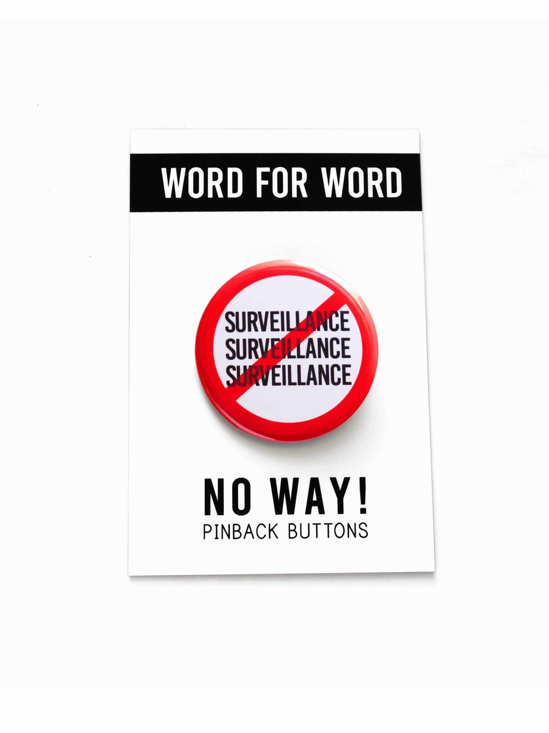 Anti-Surveillance State Pinback Button