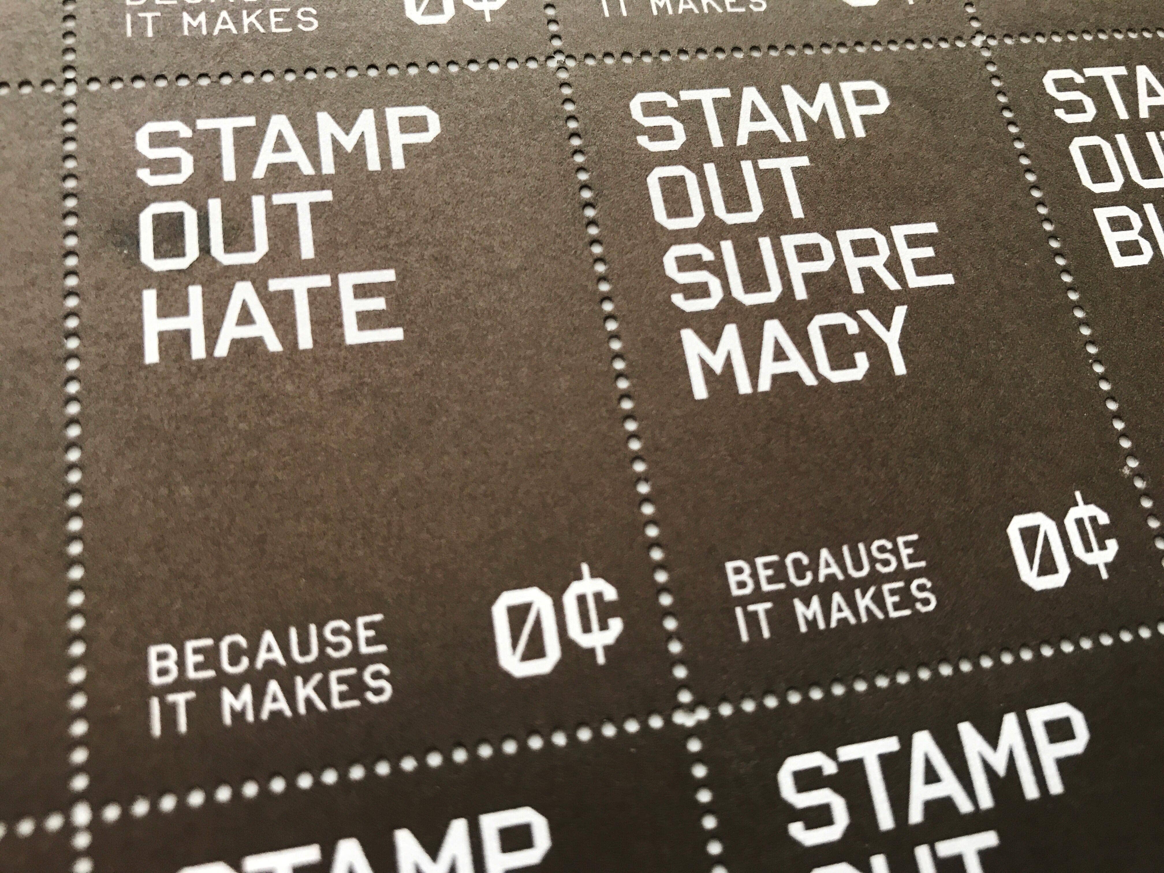 Stamp Out Hate - Lick & Stick Benefit Stamps