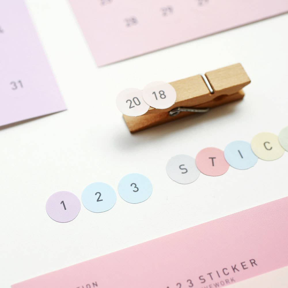 Number 123 Sticker Sheet