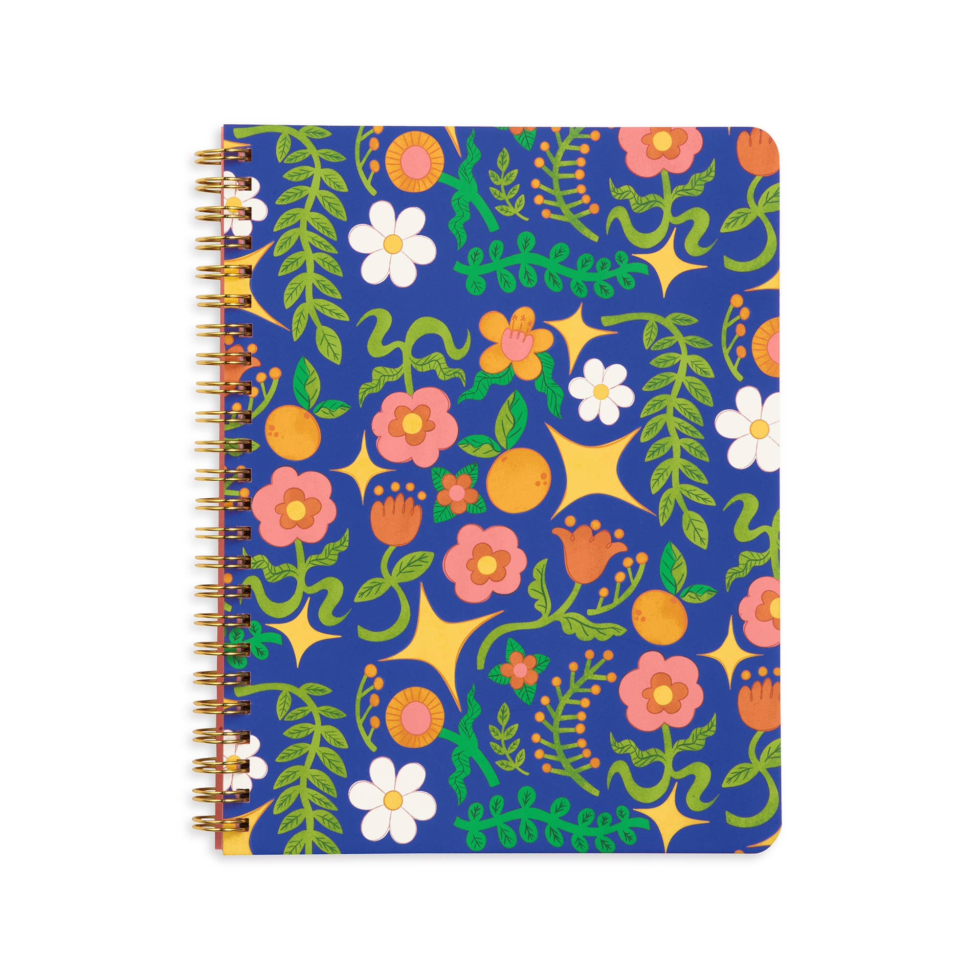 Mini Notebook, Navy Star Floral