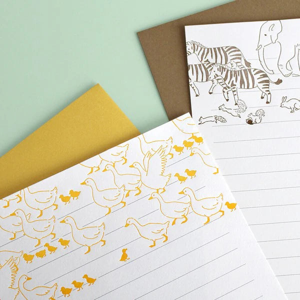 Letterpress Letter Set / Ducks