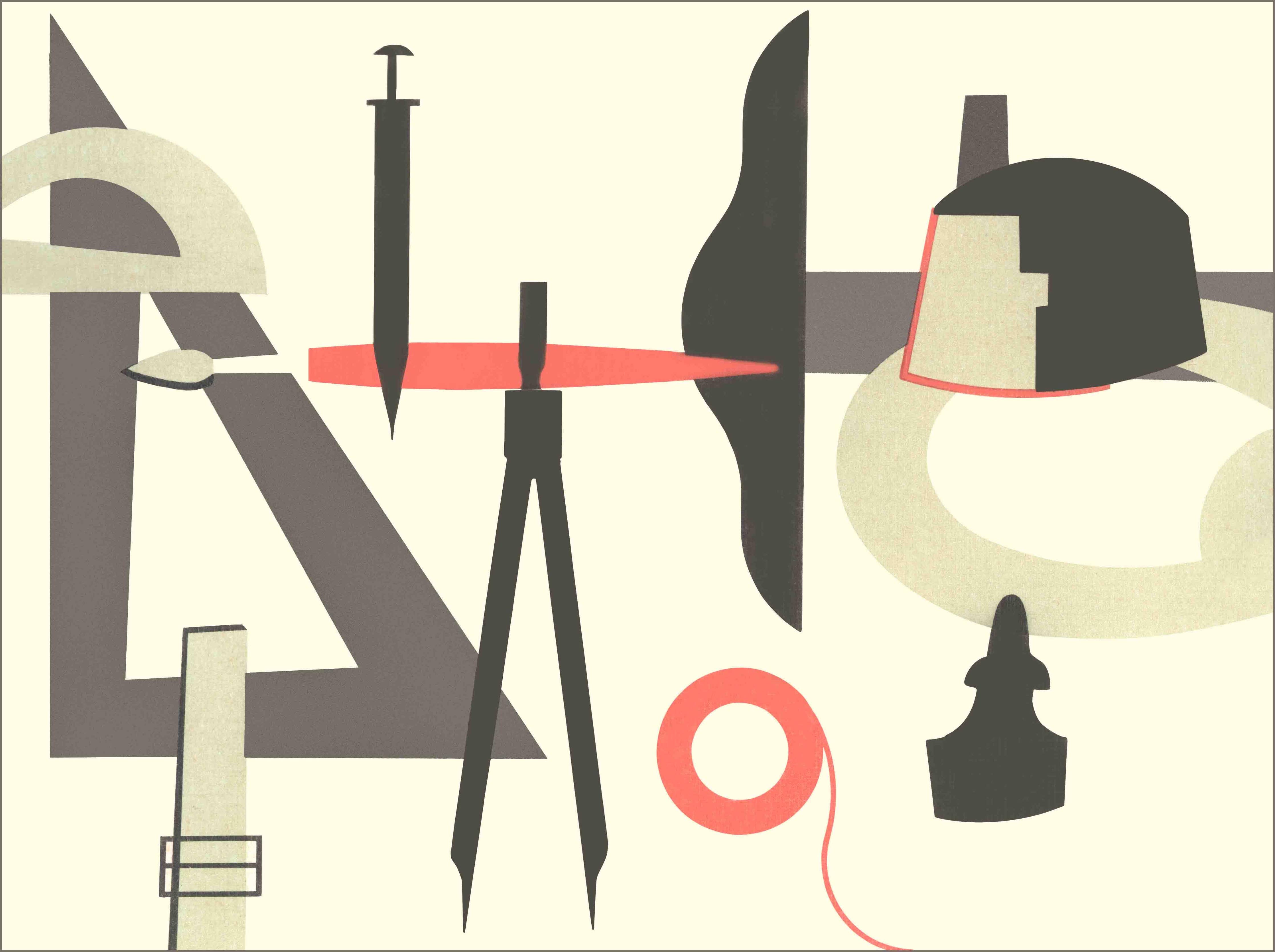 Draftsman Tools Postcard