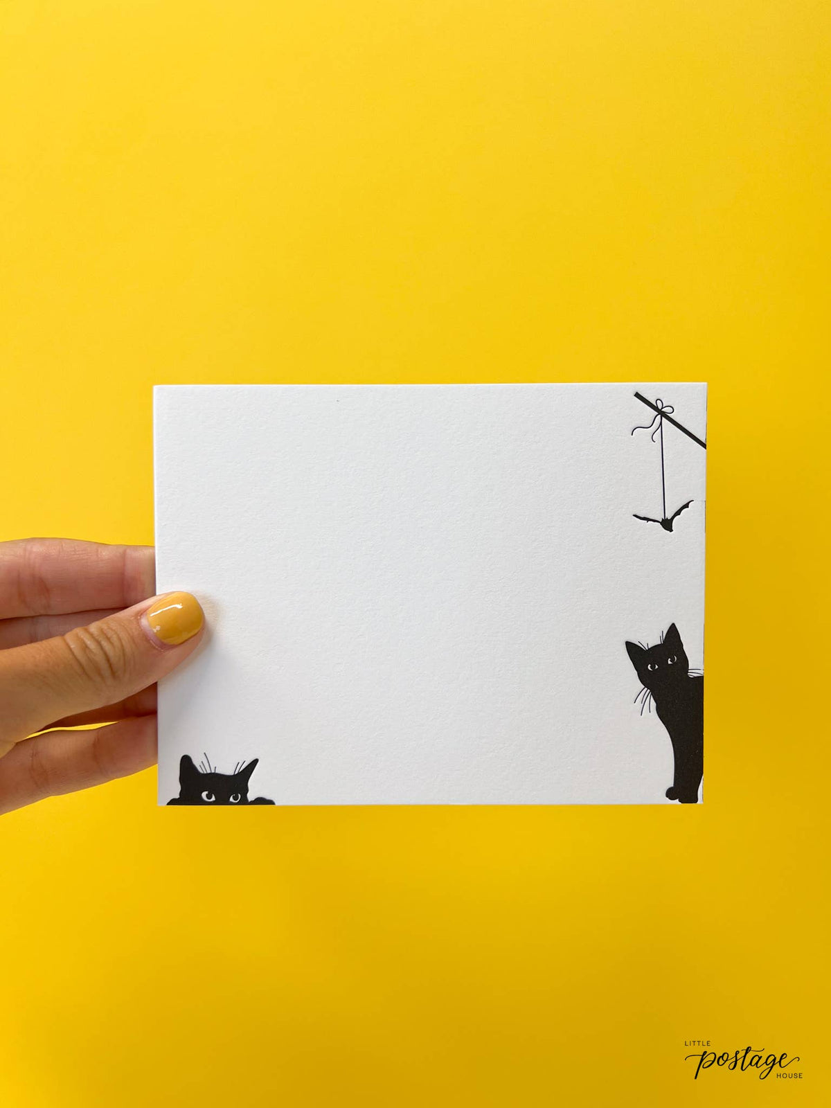 Cats and Bats Letterpressed Stationery Set
