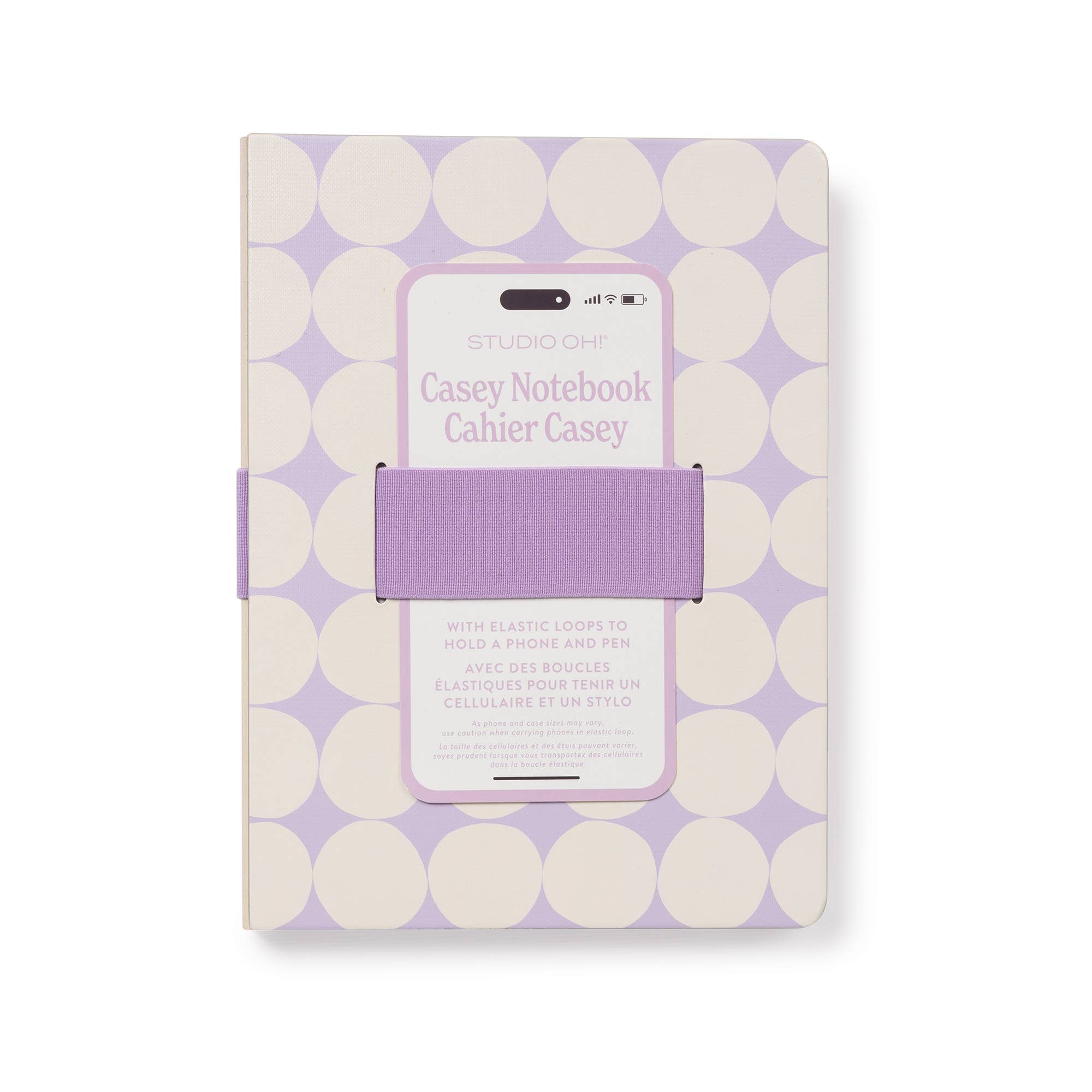 Darling Dots Casey Notebook with Phone Loop