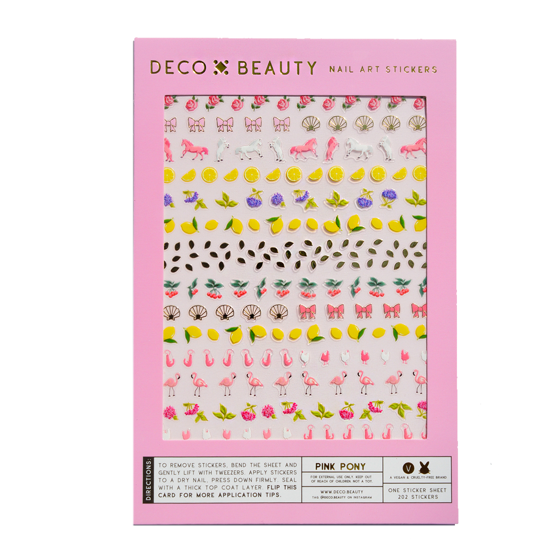 Nail Art Stickers / Pink Pony