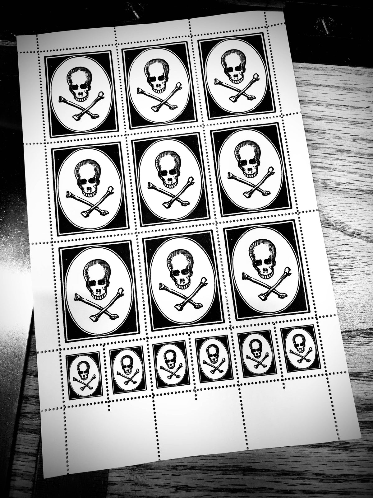 Post Crypt Gothic Halloween stamps