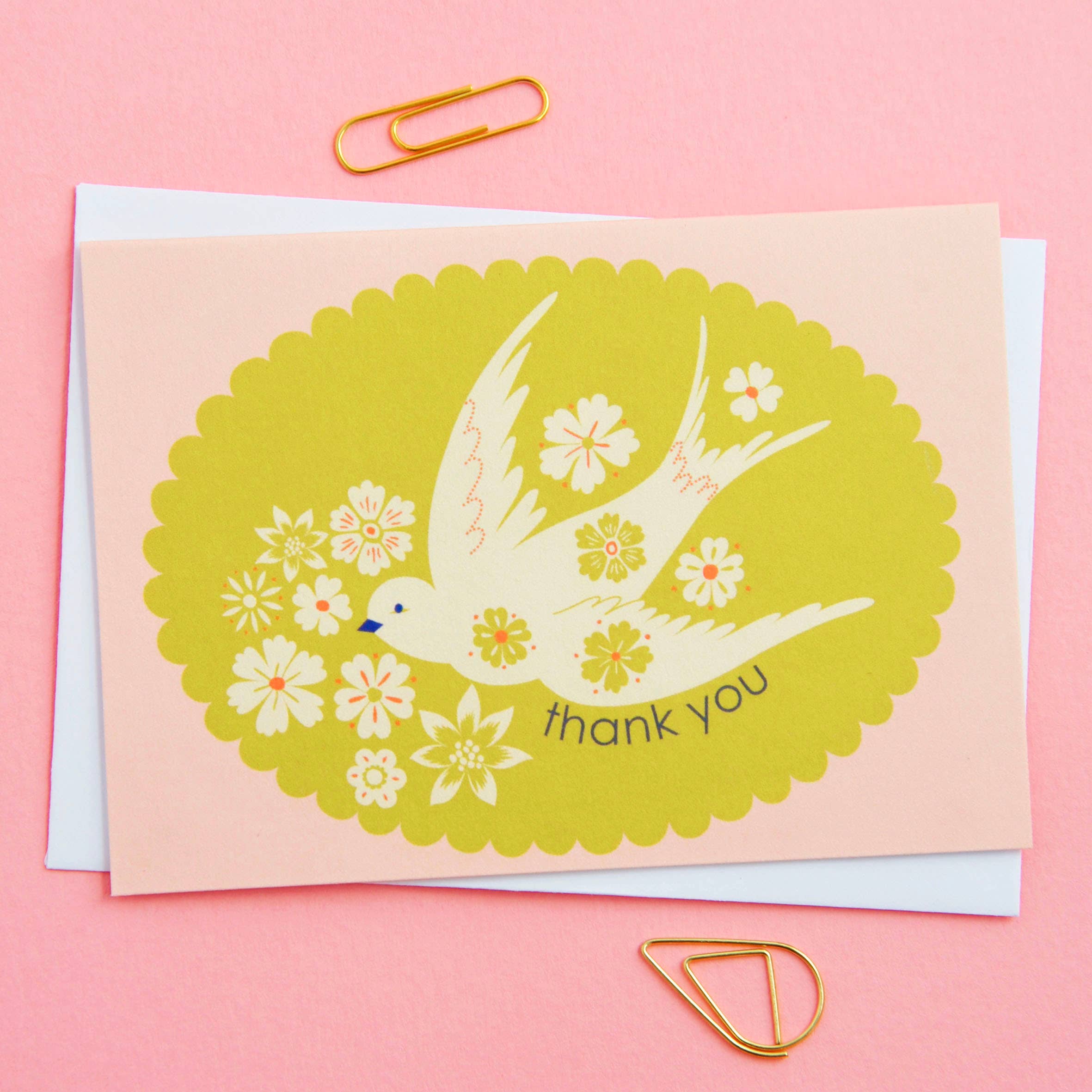 Birds & Borders Thank You Card Set