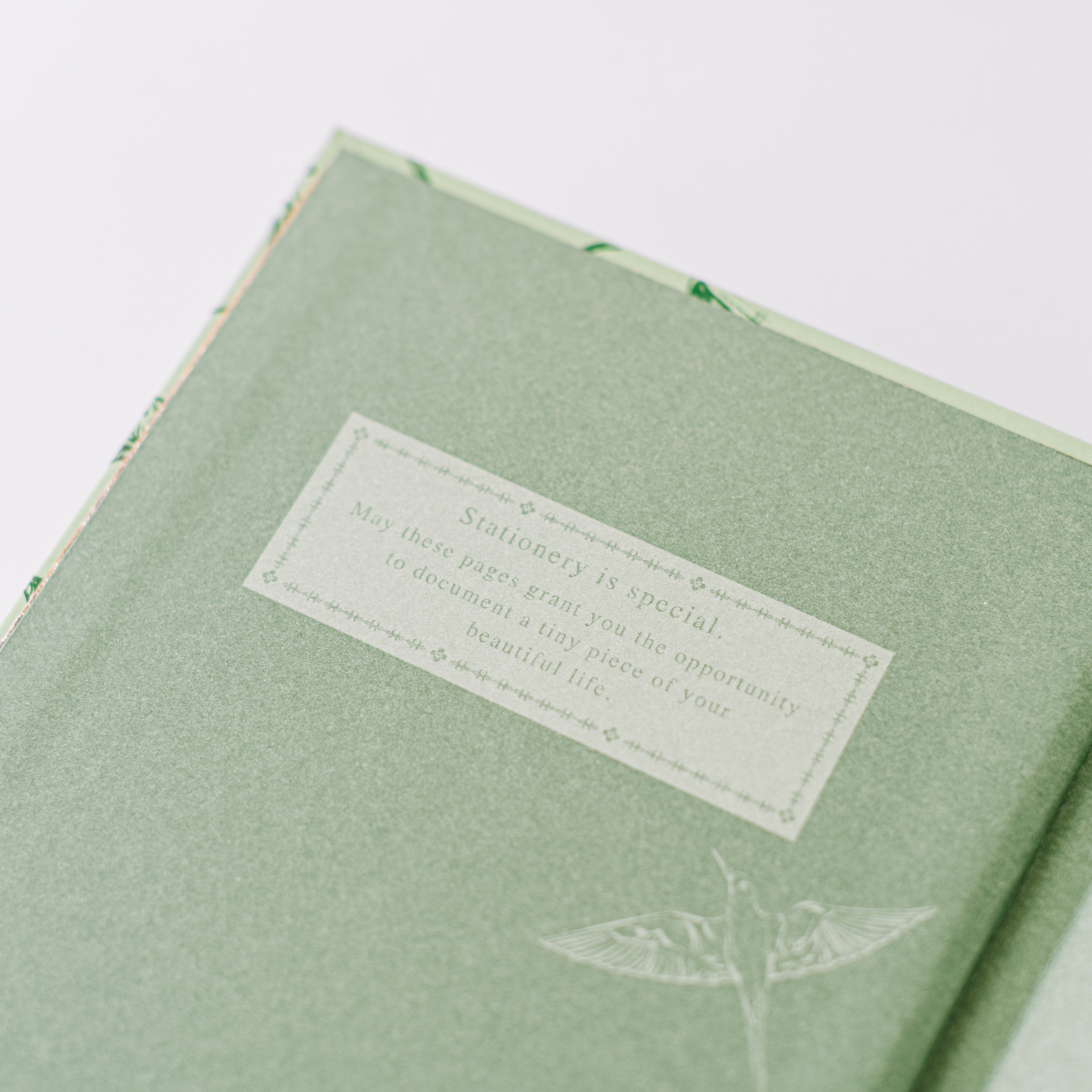 Green Botanical Bird Toile Journal
