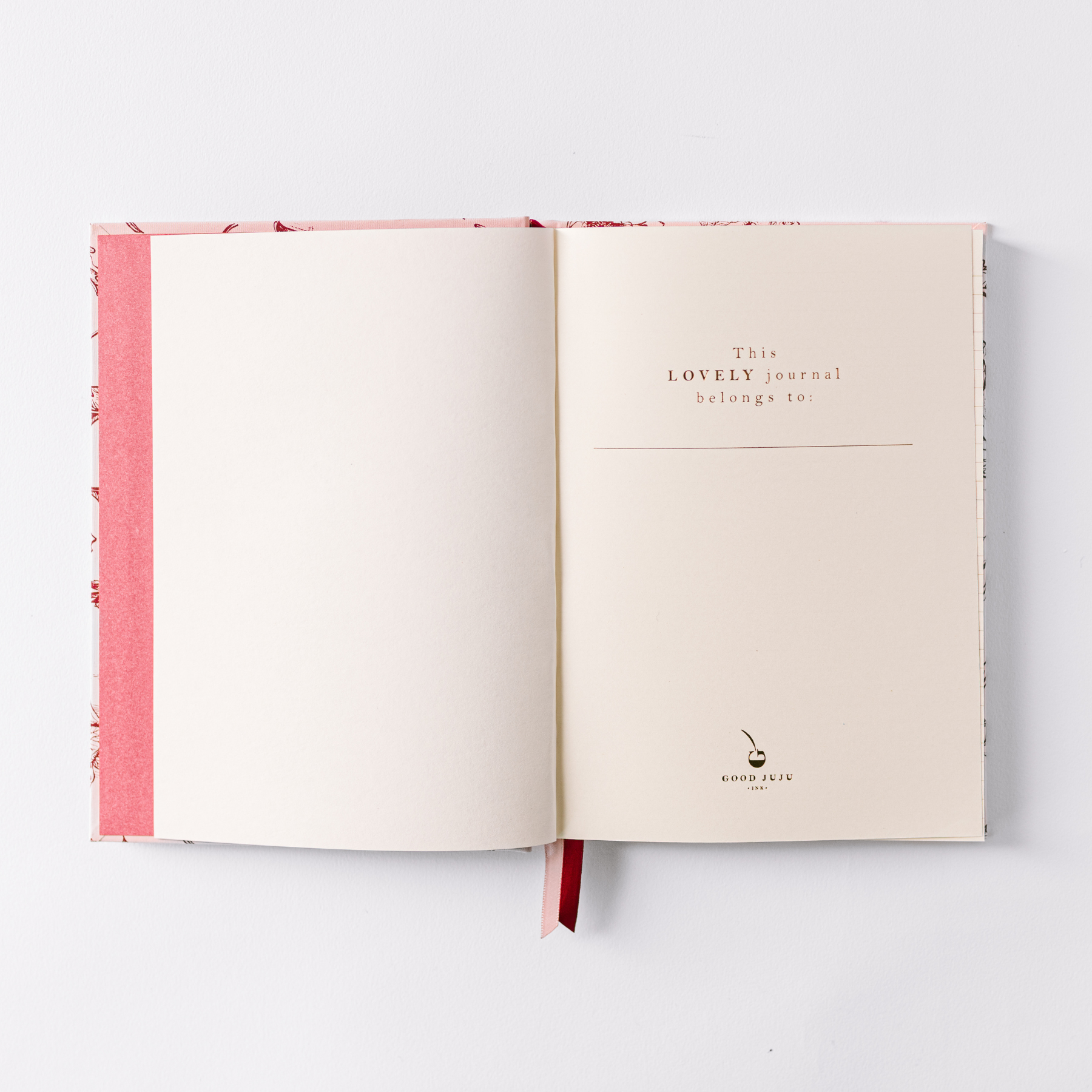 Pink Botanical Bird Toile Journal