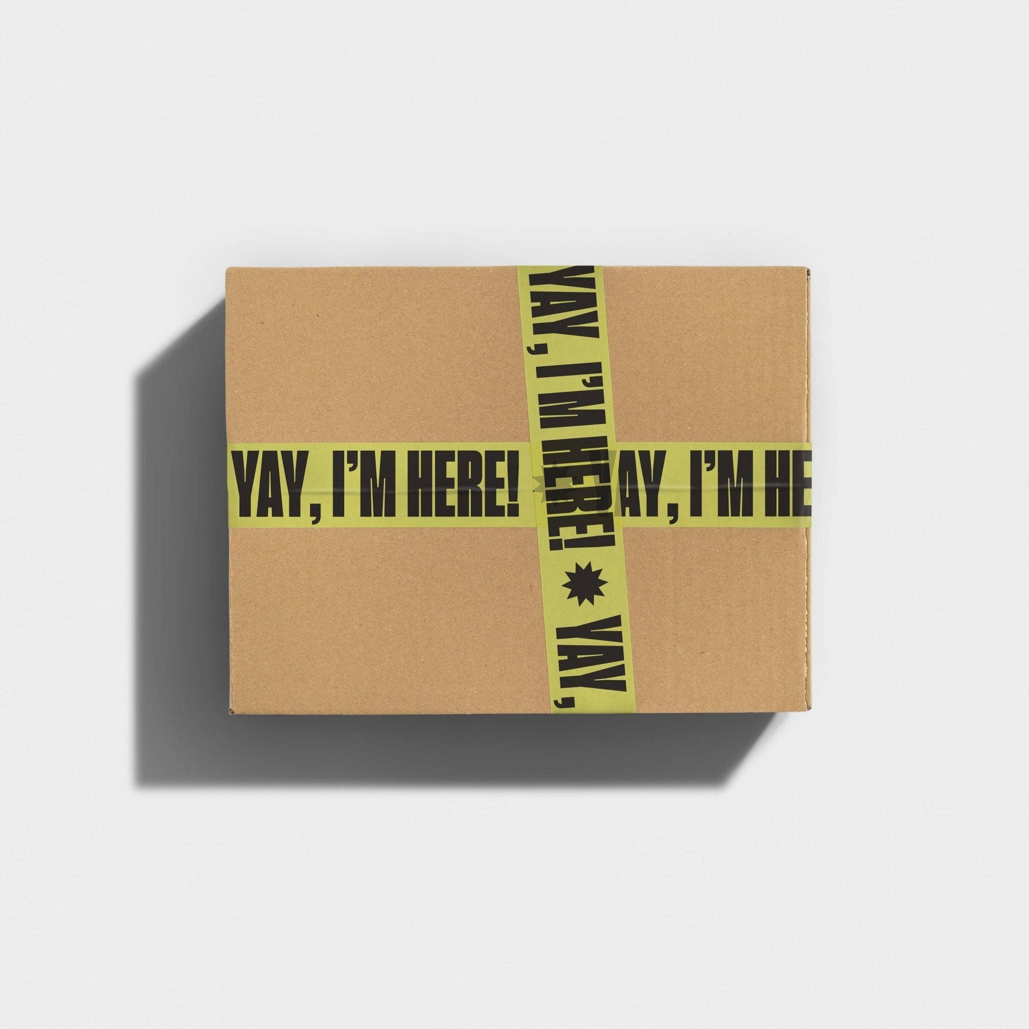 Yay, I'm Here! Shipping Tape - Yellow/Black
