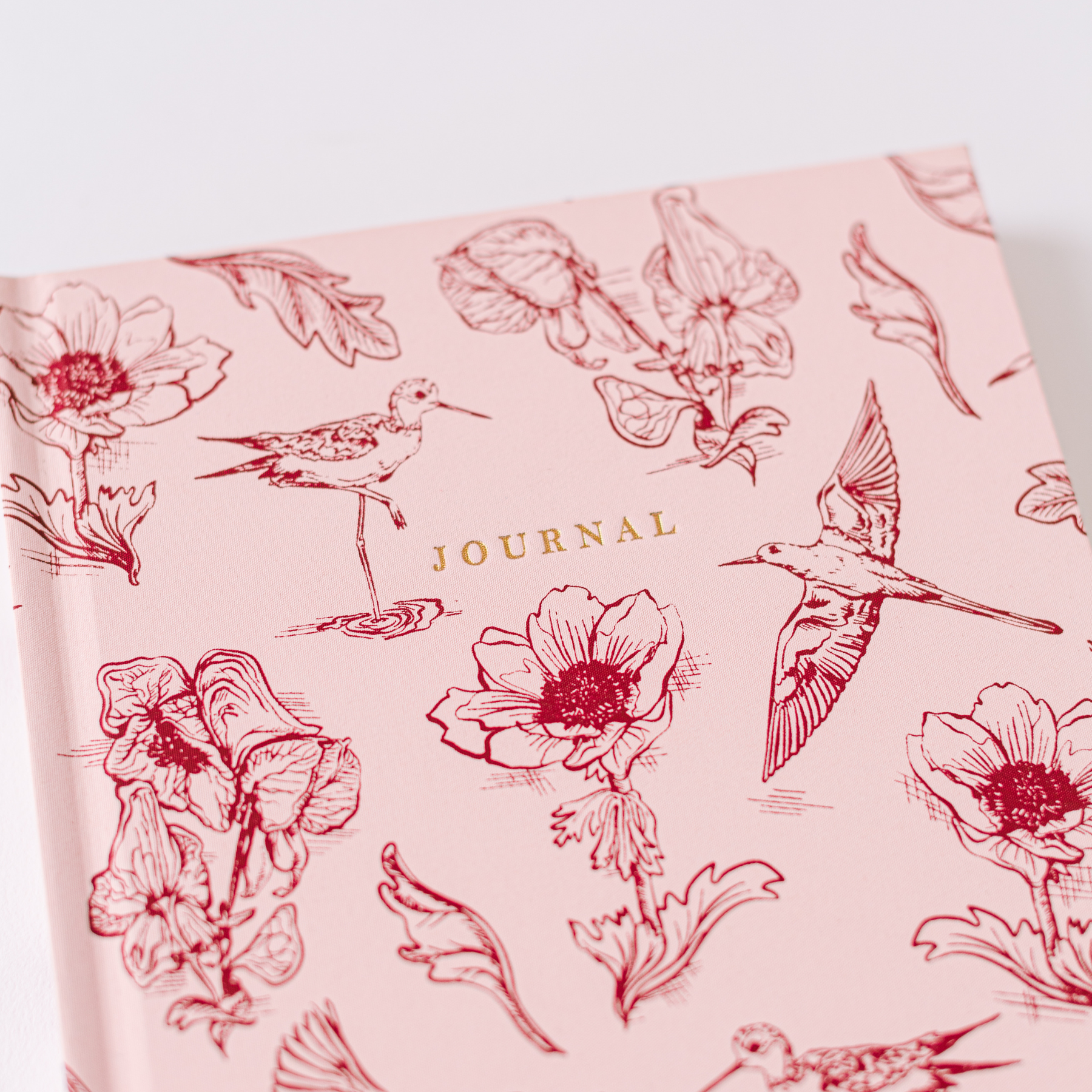 Pink Botanical Bird Toile Journal