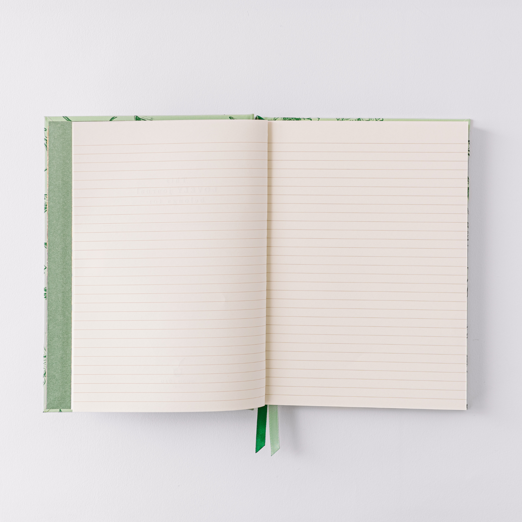 Green Botanical Bird Toile Journal