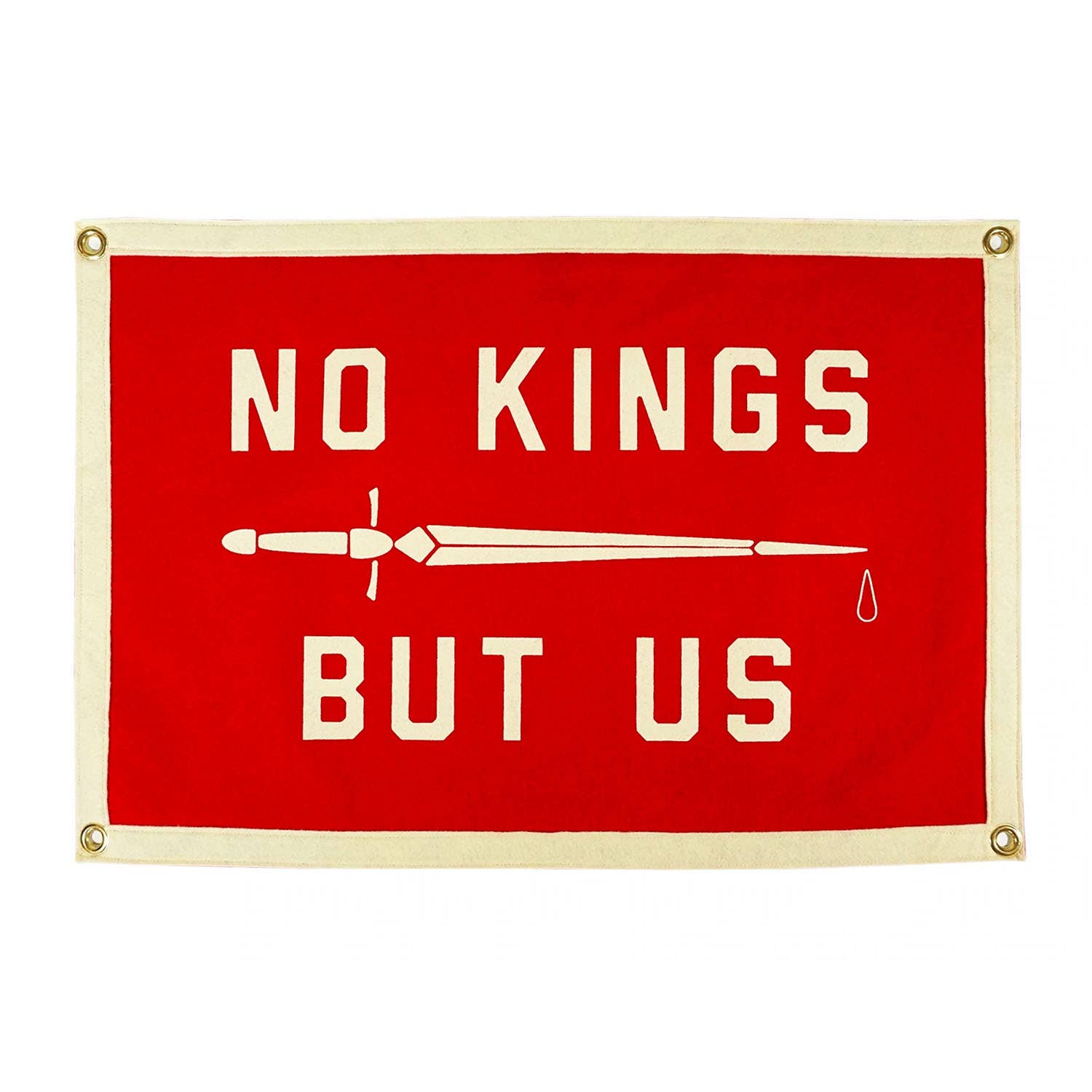 No Kings But Us Camp Flag