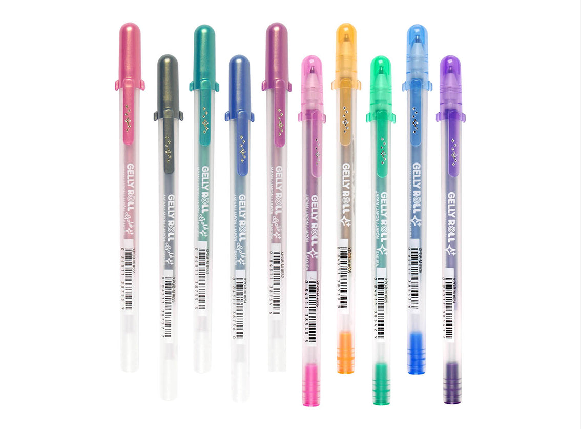 Sakura Gel Pen / Gold & Silver Shadow