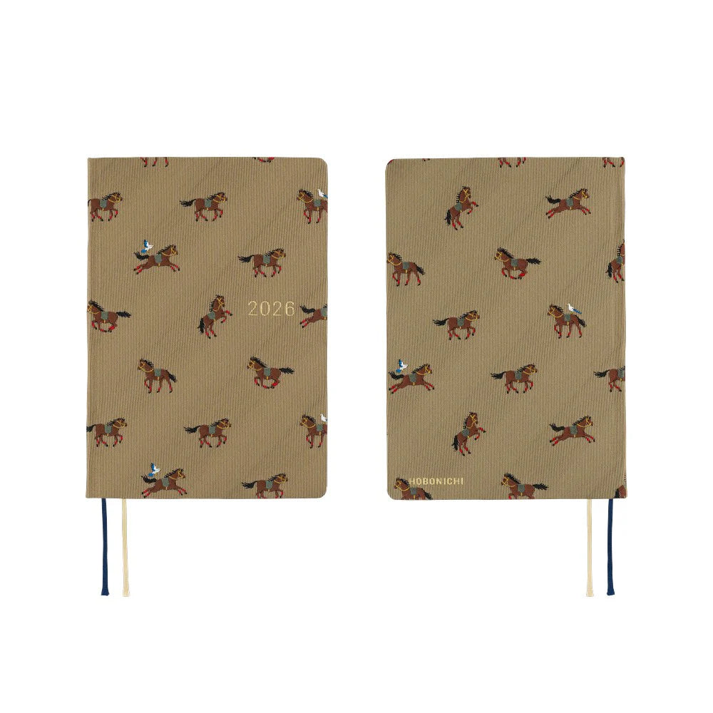 Coming Soon: Hobonichi Techo 2026 HON A6 / Bow & Tie / Galloping Horses