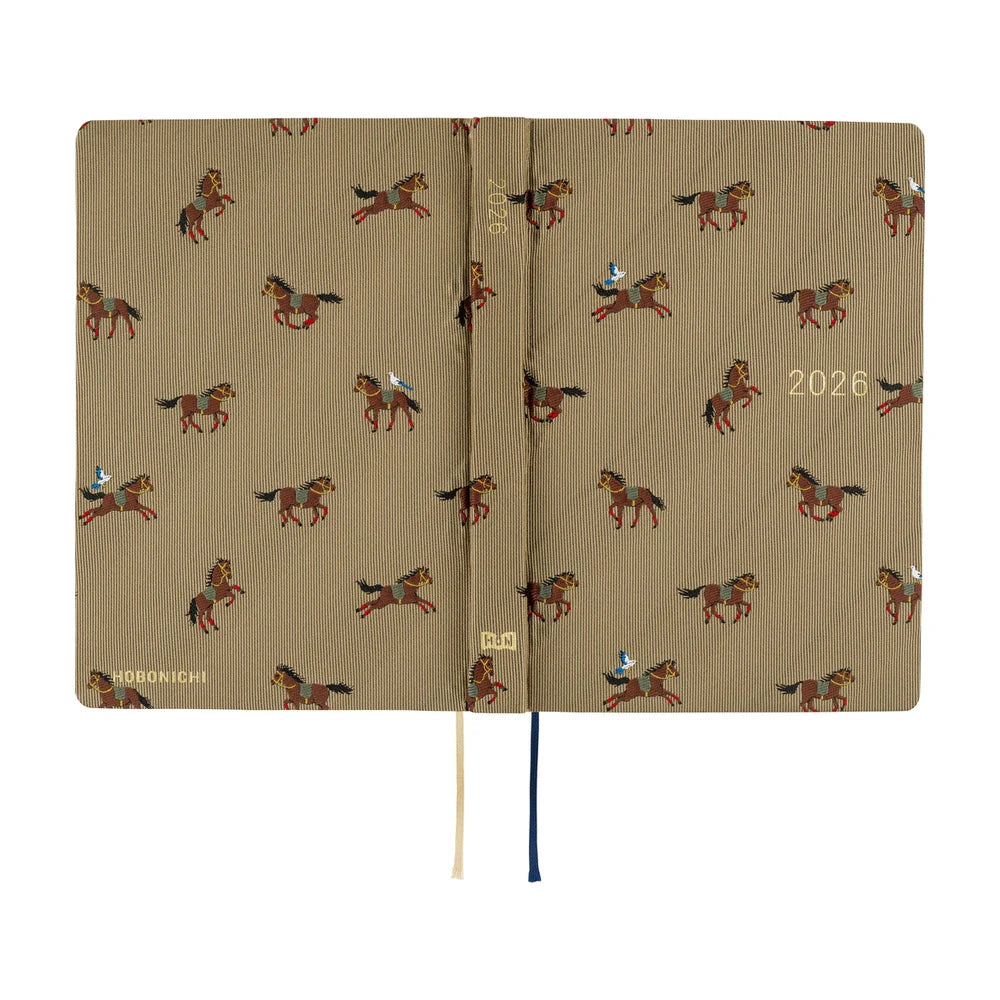 Coming Soon: Hobonichi Techo 2026 HON A6 / Bow & Tie / Galloping Horses
