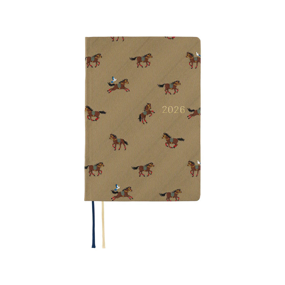 Coming Soon: Hobonichi Techo 2026 HON A6 / Bow & Tie / Galloping Horses