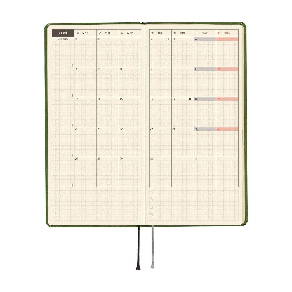 Coming Soon: Hobonichi Techo Weeks 2026 / Antique Green
